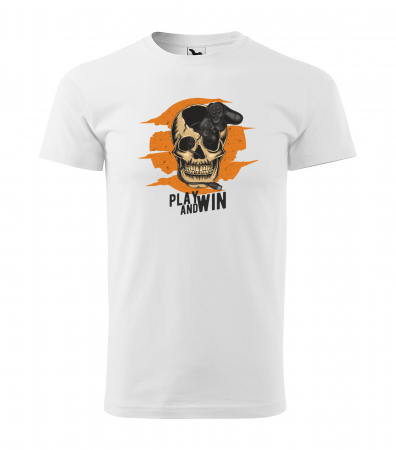 Tricouri gameri - Tricou personalizat pentru cei pasionati de gaming, cadoul perfect, Play and Win Skull
