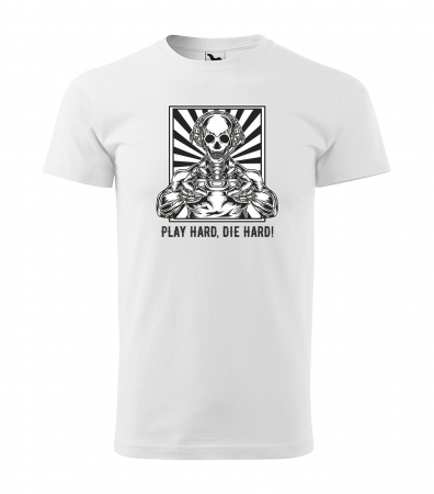 Tricouri gameri - Tricou personalizat pentru cei pasionati de gaming, cadoul perfect, Play Hard - Die Harder