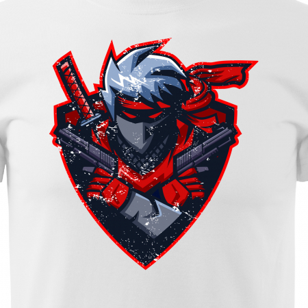 Tricou personalizat pentru cei pasionati de gaming, cadoul perfect, Samurai Fighter Shield [1]