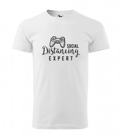 Tricouri gameri - Tricou personalizat pentru cei pasionati de gaming, cadoul perfect, Social Distancing Expert