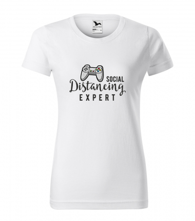 Tricouri gameri - Tricou personalizat pentru cei pasionati de gaming, cadoul perfect, Social Distancing Expert