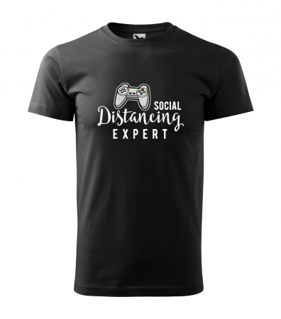 Tricouri gameri - Tricou personalizat pentru cei pasionati de gaming, cadoul perfect, Social Distancing Expert