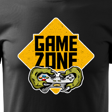 Tricou personalizat pentru cei pasionati de gaming, cadoul perfect, Warning - Game Zone [1]