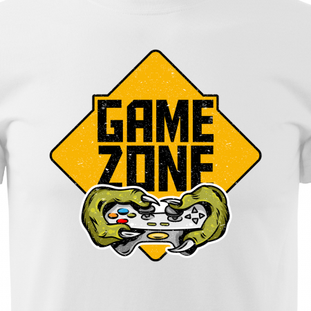 Tricou personalizat pentru cei pasionati de gaming, cadoul perfect, Warning - Game Zone [1]