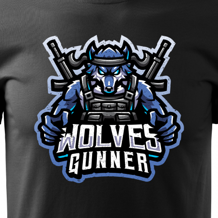Tricou personalizat pentru cei pasionati de gaming, cadoul perfect, Wolves Gunner [1]