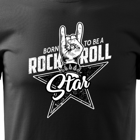 Tricou personalizat pentru cei pasionati de muzica, cadoul perfect, Born to be A Rock'n'Roll Star [1]