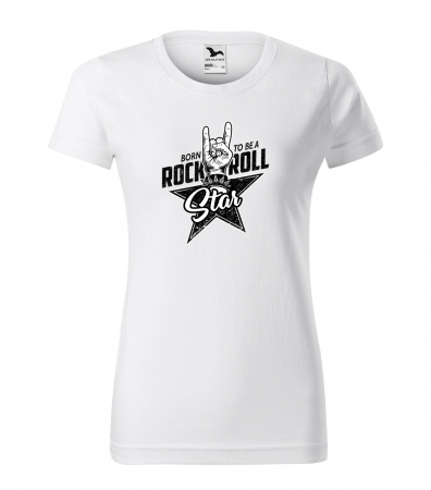 Tricouri music is life - Tricou personalizat pentru cei pasionati de muzica, cadoul perfect, Born to be A Rock'n'Roll Star