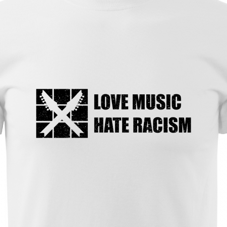 Tricou personalizat pentru cei pasionati de muzica, cadoul perfect, Love Music, Hate Racism [1]