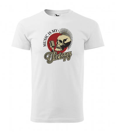 Tricouri music is life - Tricou personalizat pentru cei pasionati de muzica, cadoul perfect, Music is my Therapy