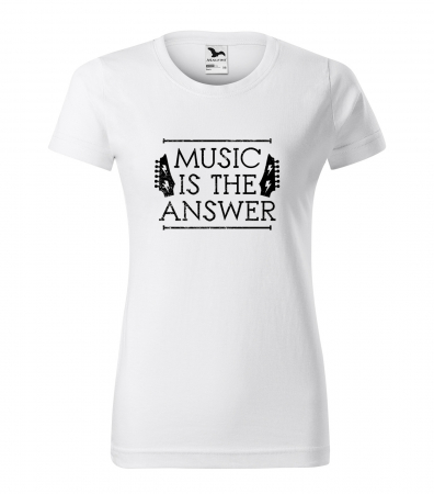 Tricouri music is life - Tricou personalizat pentru cei pasionati de muzica, cadoul perfect, Music is The Answer