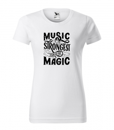 Tricouri music is life - Tricou personalizat pentru cei pasionati de muzica, cadoul perfect, Music is The Strongest Form of Magic