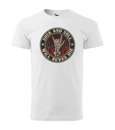 Tricouri music is life - Tricou personalizat pentru cei pasionati de muzica, cadoul perfect, Rock'N'Roll Will Never Die