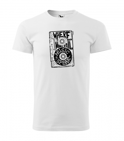 Tricouri music is life - Tricou personalizat pentru cei pasionati de muzica, cadoul perfect, Where Words Fail, Music Speak