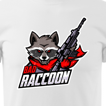 Tricou personalizat pentru gameri, cadoul perfect, Bad Raccoon [1]