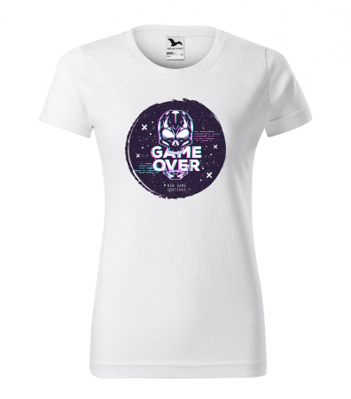 Tricouri gameri - Tricou personalizat pentru gameri, cadoul perfect, Game Over - New Game - Continue