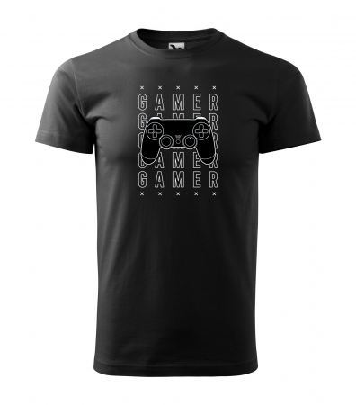 Tricou personalizat pentru gameri, cadoul perfect, Gamer Gamer Gamer [0]