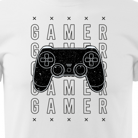 Tricou personalizat pentru gameri, cadoul perfect, Gamer Gamer Gamer [1]