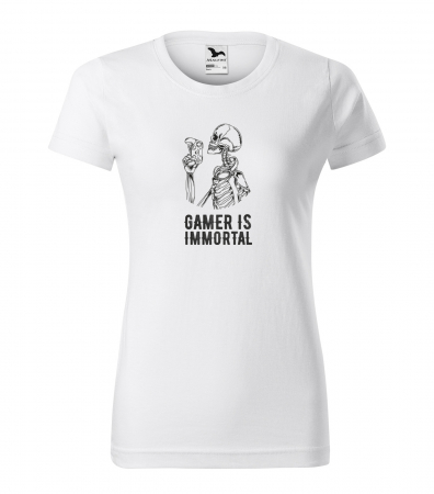 Tricouri gameri - Tricou personalizat pentru gameri, cadoul perfect, Gamer is Immortal Skeletron