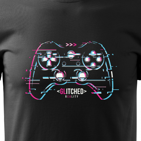 Tricou personalizat pentru gameri, cadoul perfect, Glitched Reality Console [1]