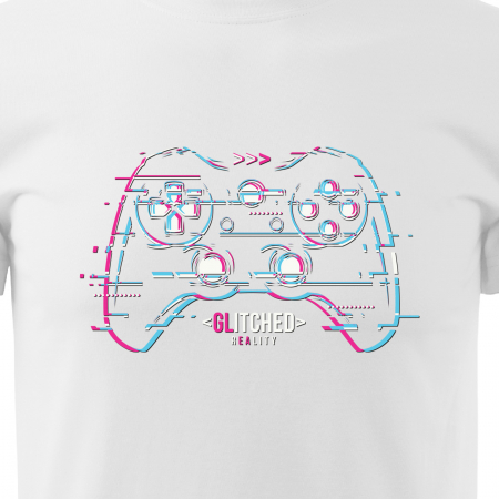 Tricou personalizat pentru gameri, cadoul perfect, Glitched Reality Console [1]