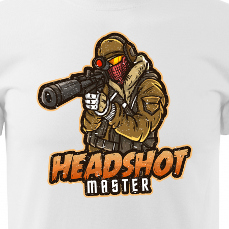 Tricou personalizat pentru gameri, cadoul perfect, Headshot Master [1]