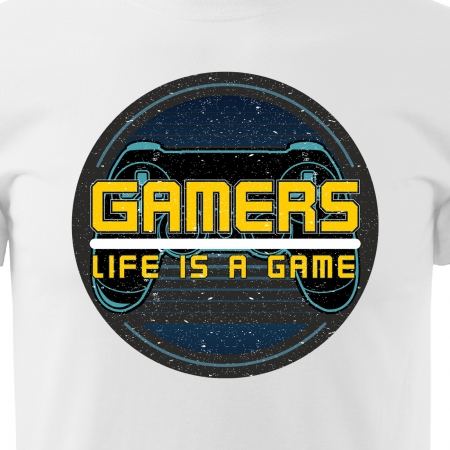 Tricou personalizat pentru gameri, cadoul perfect, Life is a Game [1]