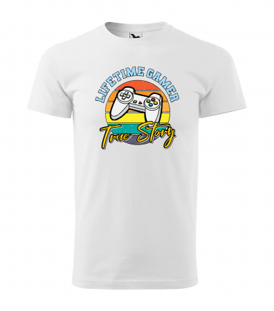 Tricouri gameri - Tricou personalizat pentru gameri, cadoul perfect, Lifetime Gamer