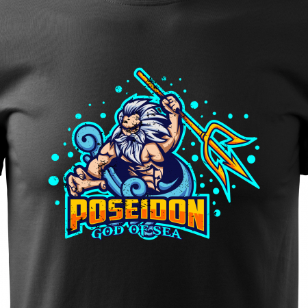 Tricou personalizat pentru gameri, cadoul perfect, Poseidon God of Sea [1]