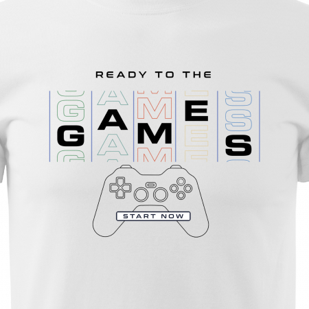 Tricou personalizat pentru gameri, cadoul perfect, Ready to The Games - Start Now [1]