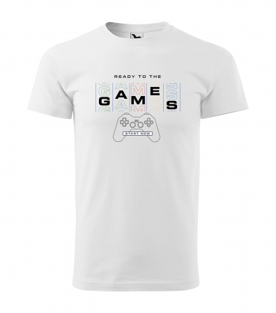 Tricouri gameri - Tricou personalizat pentru gameri, cadoul perfect, Ready to The Games - Start Now