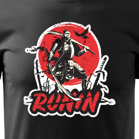 Tricou personalizat pentru gameri, cadoul perfect, Runin Samurai [1]