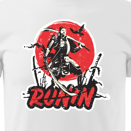 Tricou personalizat pentru gameri, cadoul perfect, Runin Samurai [1]