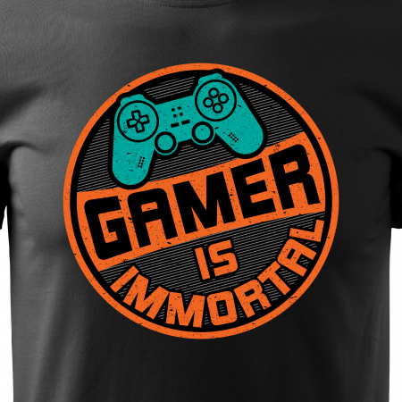 Tricou personalizat pentru gameri, cadoul perfect, This Gamer is Immortal [1]