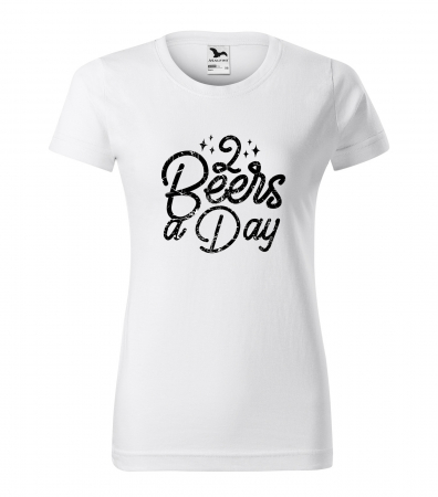 Mesaje petrecere - Tricou personalizat pentru petrecareti, cadoul perfect, 2 Beers a Day