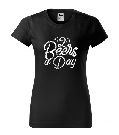 Tricouri cu mesaj - Tricou personalizat pentru petrecareti, cadoul perfect, 2 Beers a Day