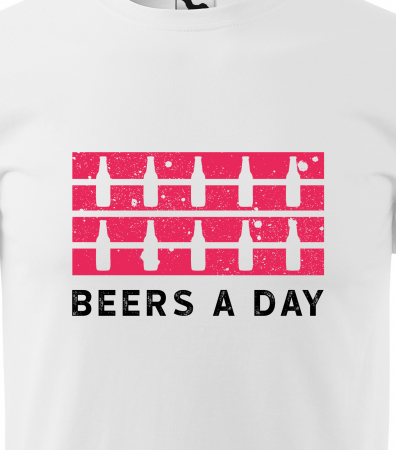 Tricou personalizat pentru petrecareti, cadoul perfect, Beers a Day [1]