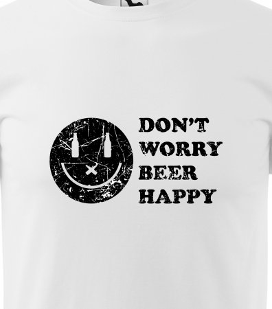 Tricou personalizat pentru petrecareti, cadoul perfect, Dont Worry, Beer Happy [1]
