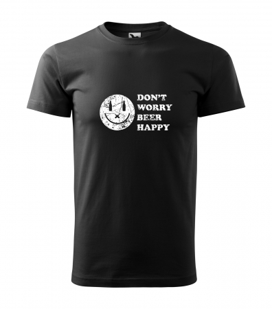 Tricouri cu mesaj - Tricou personalizat pentru petrecareti, cadoul perfect, Dont Worry, Beer Happy