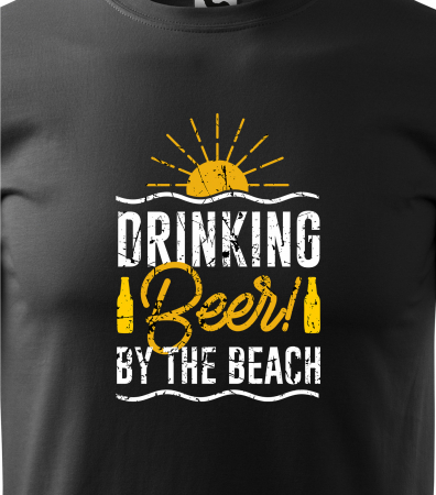 Tricou personalizat pentru petrecareti, cadoul perfect, Drinking Beer By The Beach [1]