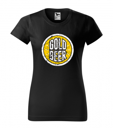 Tricouri cu mesaj - Tricou personalizat pentru petrecareti, cadoul perfect, GOLD Beer