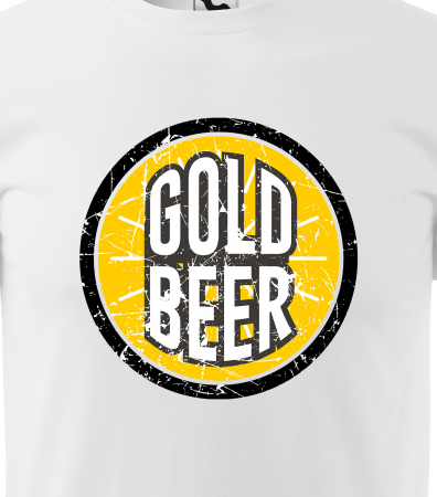 Tricou personalizat pentru petrecareti, cadoul perfect, GOLD Beer [1]