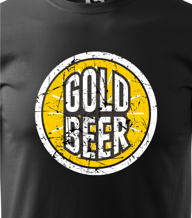 Tricou personalizat pentru petrecareti, cadoul perfect, GOLD Beer [1]