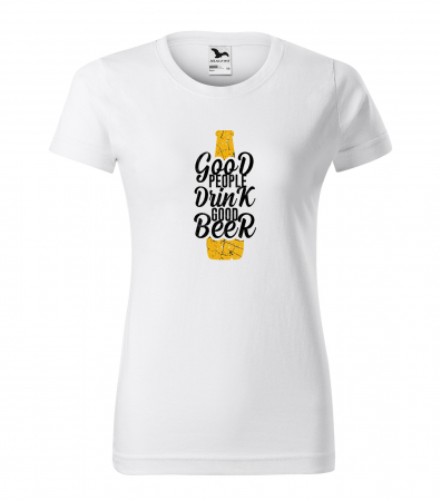 Mesaje petrecere - Tricou personalizat pentru petrecareti, cadoul perfect, Good People Drink Good Beer