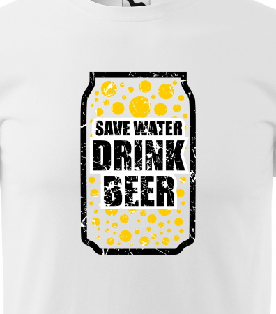 Tricou personalizat pentru petrecareti, cadoul perfect, Save Water, Drink Beer [1]
