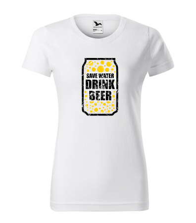 Mesaje petrecere - Tricou personalizat pentru petrecareti, cadoul perfect, Save Water, Drink Beer