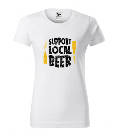 Tricouri cu mesaj - Tricou personalizat pentru petrecareti, cadoul perfect, Support Local Beer