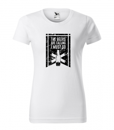 Mesaje petrecere - Tricou personalizat pentru petrecareti, cadoul perfect, The Beers Are Calling, I Must Go Now