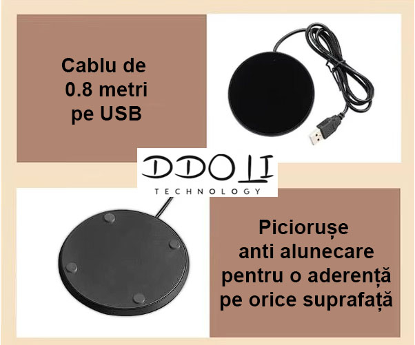 Suport bauturi cu mentinere temperatura 55 grade, USB [5]