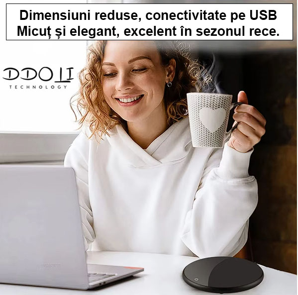 Suport bauturi cu mentinere temperatura 55 grade, USB [6]