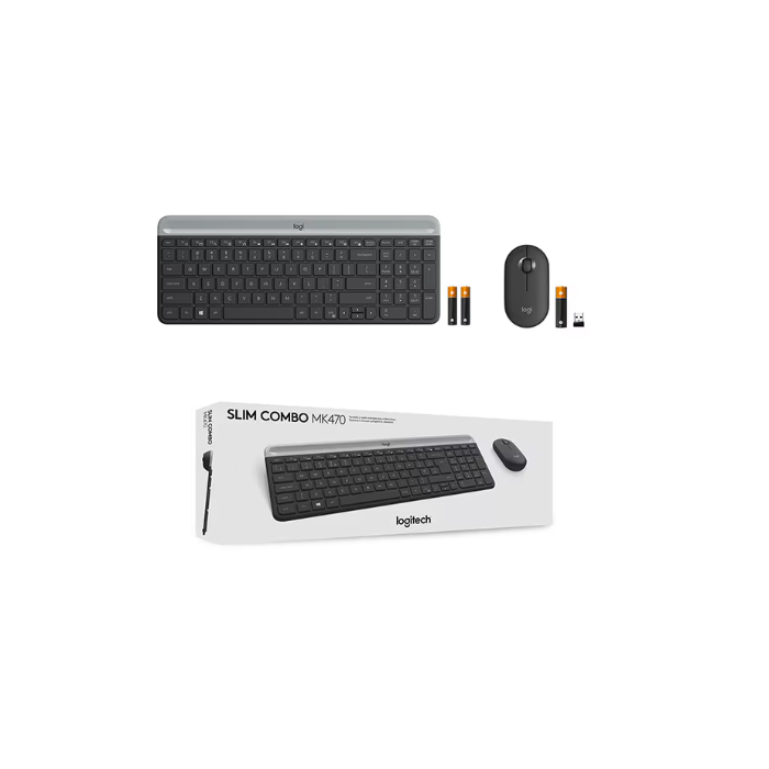 Kit tastatura si mouse Wireless LOGITECH MK470 Slim, USB, Layout US INT [6]